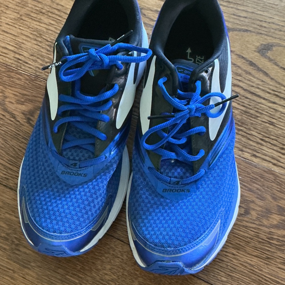Brooks Launch 4 Athletic Sneakers Shoes Men’s size 11.5 Blue Black - Picture 2 of 12